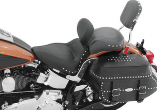 Mustang 00-15 Harley Softail Standard Rear Tire Sport Touring Solo Seat w/DBR Studs - Black