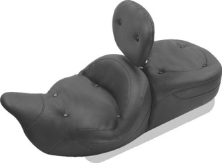 Mustang 06-17 Harley Dyna Wide Tripper Solo Seat Diamond Stitch - Distressed Brown