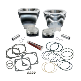 S&S Cycle 84-99 BT 4-1/8in Bore Cylinder Set w/ Pistons For 117in V-Series Engines - Natural