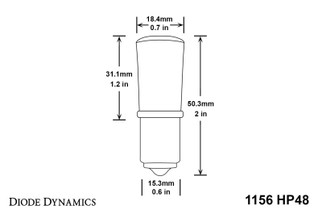 Diode Dynamics 1156 LED Bulb HP48 LED - Amber Four
