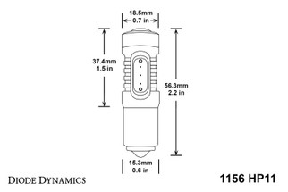 Diode Dynamics 1156 LED Bulb HP11 LED - Amber (Single)