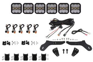 Diode Dynamics 17-20 Ford Raptor SS5 Grille CrossLink Lightbar Kit Sport - White Combo