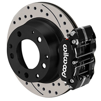 Wilwood 69-83 Porsche 911 Narrow Dynapro-P Radial Rear Brake Kit Black Caliper SRP Drill/Slot Rotor