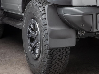 WeatherTech 22-23 Ford Bronco Raptor No Drill Mudflaps Rear Pair - Black
