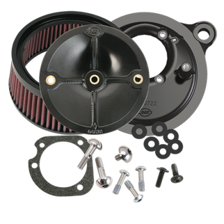 S&S Cycle 99-06 BT Model w/ Stock CV Carb/07-10 Softail CVO Models Stealth Air Cleaner Kit w/o Cover