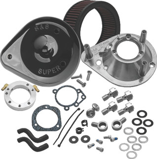 S&S Cycle 93-06 Carbureted BT/07-10 Softail CVO Models Teardrop Air Cleaner Kit - Gloss Black