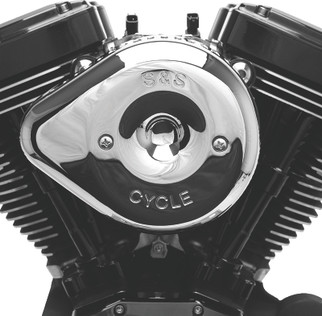 S&S Cycle Stealth Slasher Teardrop Air Cleaner Cover - Chrome