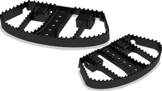 Burly Brand MX Passenger Boards - Black