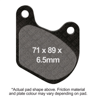 EBC 73-78 Harley-Davidson Sportster XLH/XLCH Rivet Type Rear Right FA-SFA-TT-X Brake Pads