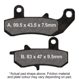 EBC 90-91 Suzuki DR 650 Rear Right FA-SFA-TT-X Brake Pads