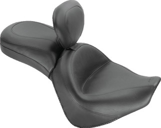 Mustang 10-13 Honda VT1300C Sabre, 10-16 Stateline, 10-15 Interstate Touring 1PC Seat - Black