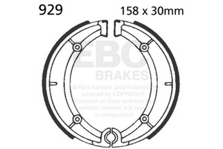 EBC 1976 Ducati 250/350/450 Desmo Rear Brake Shoe