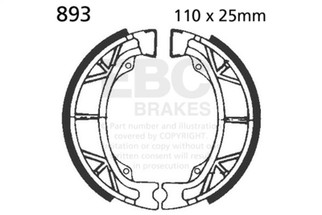 EBC 99-05 Aprilia Scarabeo 50 Rear Brake Shoe