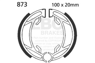 EBC 98-99 KTM 60 SX Rear Brake Shoe