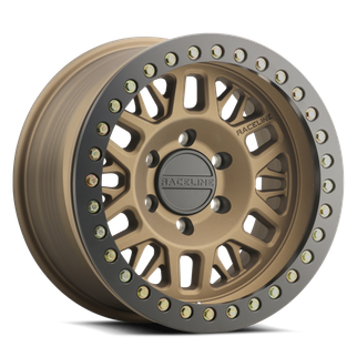 Raceline RT951B Ryno 17x9in/6x139.7 BP/-38mm Offset/106.1mm Bore- Bronze & Black Ring Beadlock Wheel