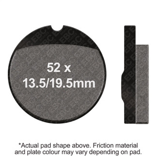 EBC 74-76 Honda CB 360 Front Left Semi-Sintered Vee Brake Pads
