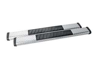 Dee Zee Universal Tubes - 6In Oval - Black Tread Aluminum (RegCab)