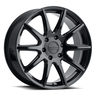 Raceline 159B Spike 18x8in / 6x132 BP / 35mm Offset / 74.6mm Bore - Gloss Black Wheel