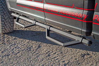 Dee Zee 99-23 Chevrolet/GMC/Dodge/Ford Full Size Truck Hex Series -Super Cab Side Steps (Txt Blk)