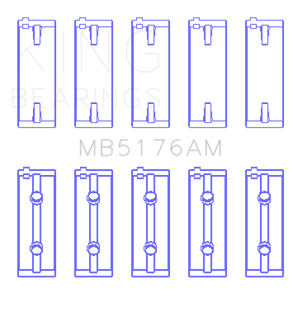 King Engine Bearings Mitsubishi 4G93 SOHC (Size 0.5) Main Bearing Set