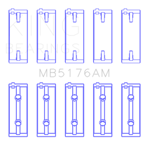 King Engine Bearings Mitsubishi 4G93 SOHC (Size 0.5) Main Bearing Set