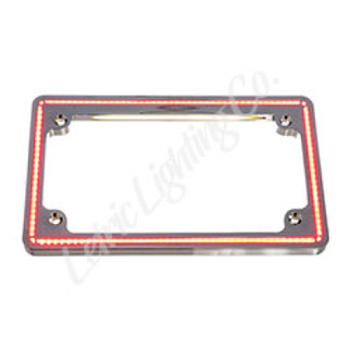 Letric Lighting 14+ Indian Big Twin Perfect Plate Light License Plate Frame Chrome