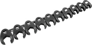 BikeMaster 10-pc 3/8in Drive Metric Flare Crow Foot Wrench Set