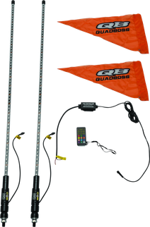 QuadBoss 4Ft Clear Dual Whip Bluetooth