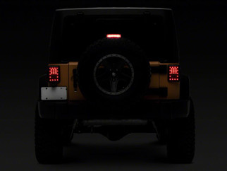 Raxiom 07-18 Jeep Wrangler JK Axial Series LED Tail Lights- Black Housing (Clear Lens)