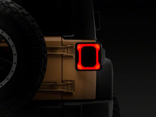 Raxiom 07-18 Jeep Wrangler JK Axial Series Carver LED Tail Lights- Black Housing (Smoked Lens)