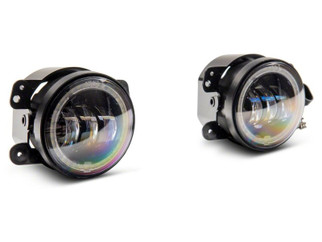 Raxiom 07-18 Jeep Wrangler JK Axial Series 4-In LED Devil Eyes Fog Lights w/ Halo