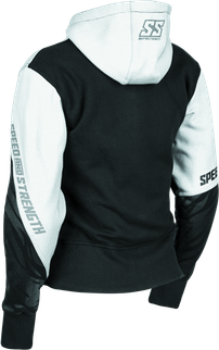 Speed and Strength Cat Outa Hell Hoody White/Black Womens - XS