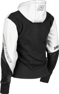 Speed and Strength Cat Outa Hell Hoody White/Black Womens - XS
