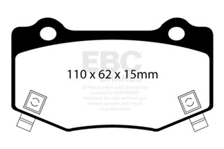 EBC Racing 15-19 Chevy Corvette (C7) Z06 6.2L SR-11 Race Rear Brake Pads (Excl Carbon Ceramic Rotor)
