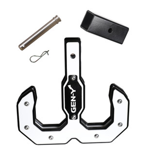 Gen-Y Hulk 2.0 16K Tow Hook 2in Shank w/GH-009 Reducer Sleeve/GH-099 Pin/GH-011 Clip - Black/White