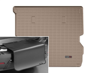 WeatherTech 2017+ Land Rover Discovery Cargo With Bumper Protector - Tan