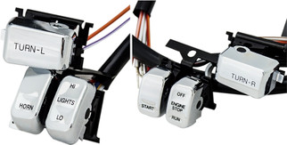 Hbar Switch Kit Chr/ Blk Lettr 1996-06 W/out Cruise Cntrl