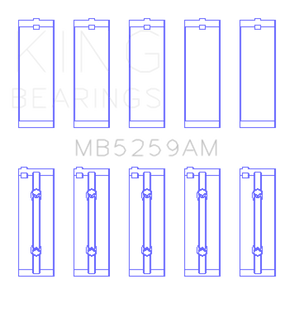 King Engine Bearings Honda B18A1 (Size +0.50mm) Main Bearing Set