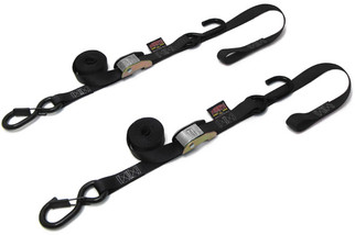 Tie-down Cam Sec Hook Soft-tye 1"x6' Black/black Pair