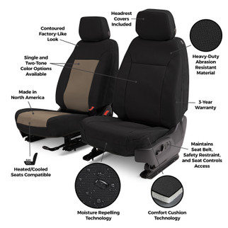 Covercraft 15-24 Nissan Murano Endura PrecisionFit Custom Front Row Seat Covers - Charcoal/Silver