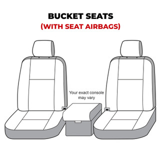 Covercraft 19-24 Dodge Ram Waterproof Polyester SeatSaver Custom Front Row Seat Covers - Grey