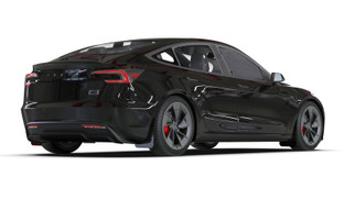 Rally Armor 24-26 Tesla Model 3 Highland Black UR Mud Flap Metallic Black Logo