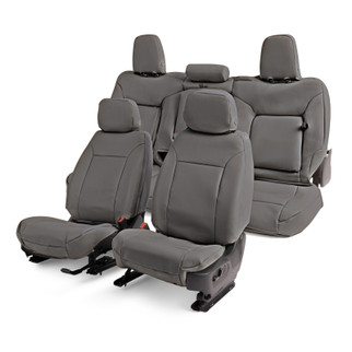 Covercraft 19-21 Chevrolet Silverado/ Leatherette PrecisionFit Custom Front Row Seat Covers - Stone