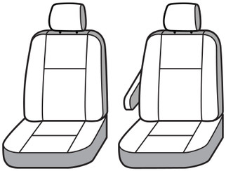 Covercraft 15-24 Ford Transit Endura PrecisionFit Custom Front Row Seat Covers - Silver/Silver
