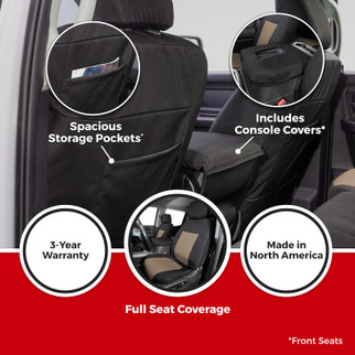 Covercraft 15-24 Ford Transit Endura PrecisionFit Custom Front Row Seat Covers - Charcoal/Silver
