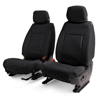 Covercraft 19-24 Chevrolet Silverado Leatherette PrecisionFit Custom Second Row Seat Covers - Black