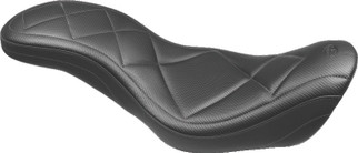 Mustang 08-21 Harley Electra Glide, Rd Glide, Rd King, Str Glide Lowdown 1PC Seat w/DBR - Black
