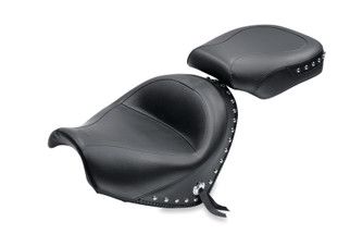 Mustang 05-08 Suzuki Boulevard C50,05-08 C50T,01-04 VL800 Volusia Touring 2PC Seat w/Studs - Black