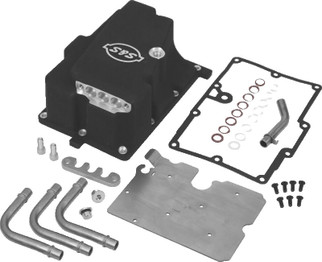 S&S Cycle 2006 Dyna Models Oil Supply Line Installation Kit - Wrinkle Black