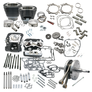 S&S Cycle 2007 BT w/ Balancer 124in Hot Set Up Kit - Wrinkle Black